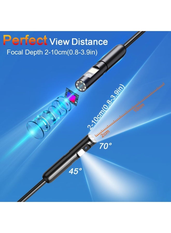 inskam Dual Lens Borescope,4.3”Industrial Endoscope Camera with Light,1080P HD Inspection Camera,IP67 Waterproof Snake Camera with 9 LED Lights,Scope Camera for Home/Pipe/Automotive(16.5FT) - Image 4